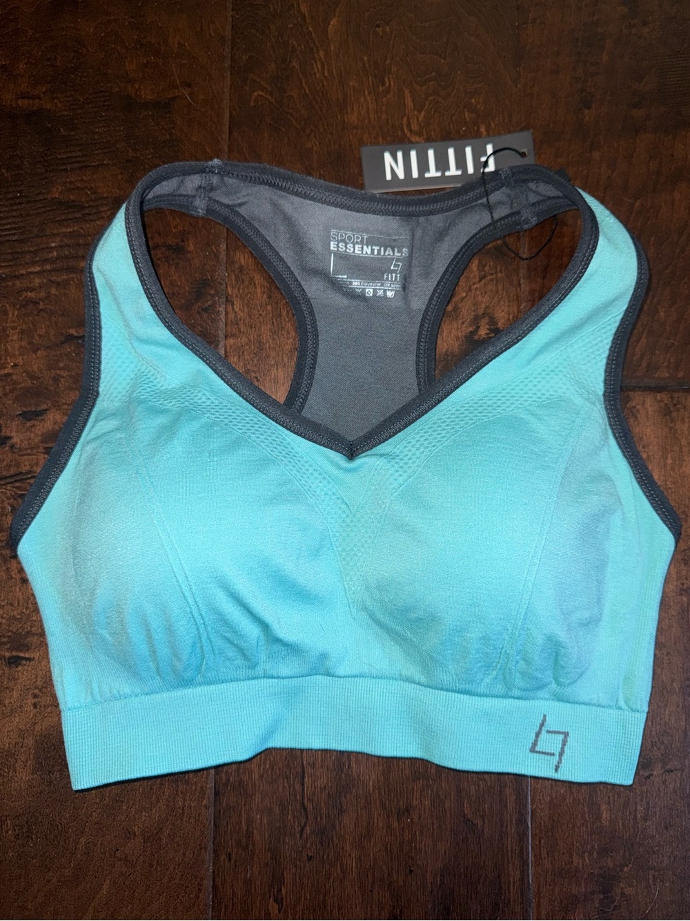 Fittin Sport Essentials Women's Light Blue Racerback Sports Bra